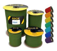 EDCX 4mm Nylon Paracord 550 15m (50 feet) | Ideal for Camping, Survival, Outdoor, Crafting, DIY | 100% Nylon Rope 4mm | Paracord 550 Type III in Solid Color (Moss, 15 m)