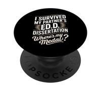 EdD Husband Wife Doctor of Education Dissertation Humor PopSockets Adhesive PopGrip