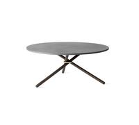 Edda Coffee Table Ø105 Dark Concrete/Dark Oak