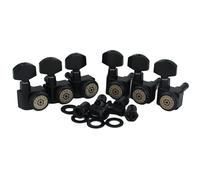 Eddaray 6 In-line Guitar Locking Tuners, Lock String Tuning Key Pegs Machine Heads Replacement, Black