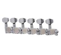 Eddaray 6 In-line Guitar Machine Heads 6 Right Hand - 1:18 Gear Ratio Sealed Tuning Key Pegs Tuners Set with Hexagonal Shaped Knob Replacement, (E-1001, Chrome)