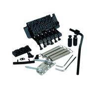 Eddaray Double Rocking Tremolo Bridge, 6 String Electric Guitar Spring Stabilizer Device Double Vibrato System Tailpiece Saddle Playing Accessories Replacement (S2000 Black, 42mm String Lock Length)