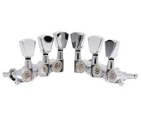 Eddaray Guitar Machine Heads (3L + 3R) - Sealed Tuning Key Pegs Tuners Set with Tulip Shaped Knob Replacement Chrome