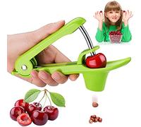 EddHomes Cherry Pitter, Olive Pitter Tool, Food Grade Safe Pitter for Cherries, Olives, Chinese Dates & More, Stainless Steel, Dishwasher Safe, Lock Design for Easy Storage and Use