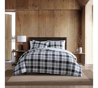 Eddie Bauer 221165 Lewis Plaid Duvet Cover Set, Navy, Twin