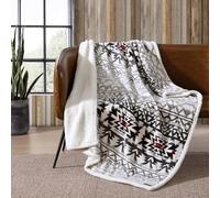 Eddie Bauer - Blanket, Super Soft Reversible Sherpa & Brushed Fleece Bedding, Throw Blankets for Couch, Ideal for Lounging (Clyde Hill Stripe)