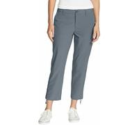 Eddie Bauer Capri Pants for Women with Side Zipprer Cargo Pocket - Women's Hiking Pants with Belt Loop - Ripstop Capri (Gray, 14)