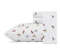 Eddie Bauer Cotton Percale Bedding Set, Crisp & Cool, Stylish Home Decor, Kayaks White/Blue/Red, Full