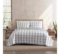 Eddie Bauer Cotton Reversible Bedding with Matching Sham(s), Home Decor for All Seasons, 100%, Light Grey, King