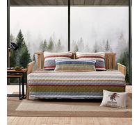 Eddie Bauer- Daybed Set, 4 Piece Cotton Bedding Set, All Season Lodge Home Décor (Salmon Ladder Multi, Daybed)