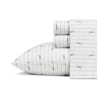 Eddie Bauer | Downstream Collection | 100% Cotton Percale Sheet, 4-Piece Bedding Set, Cool Crisp and Light-Weight, Easy Care Machine Washable, Queen, Grey