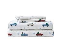 Eddie Bauer - Flannel Collection - Cotton Bedding Sheet Set, Pre-Shrunk & Brushed for Extra Softness, Comfort, and Cozy Feel, Queen, Winter Outing