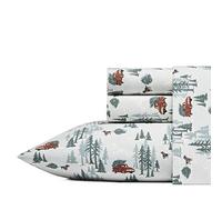 Eddie Bauer - Full Sheet Set, Warm Breathable Cotton Flannel Bedding with Deep Pockets, Brushed for Extra Softness, Cozy Home Decor, Oeko-Tex Certified (Tree Farm, Full)