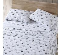 Eddie Bauer - Full Sheet Set, Warm Breathable Cotton Flannel Bedding with Deep Pockets, Brushed for Extra Softness, Cozy Home Decor, Oeko-Tex Certified (Dog Friends White, Full)