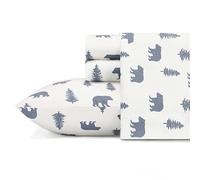 Eddie Bauer - Full Sheet Set, Warm Breathable Cotton Flannel Bedding with Deep Pockets, Brushed for Extra Softness, Cozy Home Decor, Oeko-Tex Certified (Bears & Trees, Full)