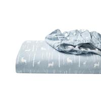 Eddie Bauer - Full Sheets, Cotton Flannel Bedding Set, Brushed for Extra Softness, Cozy Home Decor (Birch Forest,4 pcs, Full)