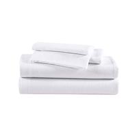 Eddie Bauer - Full Sheets, Cotton Flannel Bedding Set, Brushed for Extra Softness, Cozy Home Decor (White, Full)