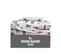 Eddie Bauer - Full Sheets, Cotton Percale Bedding Set, Crisp & Cool Home Decor (Kayak Adventure, Full)