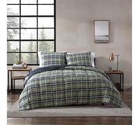 Eddie Bauer Home Comforters Reversible Alt Down Bedding with Matching Sham, Home Decor for Colder Months, Twin, Rugged Navy/Green