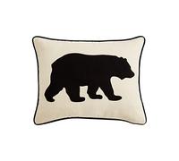 Eddie Bauer Home Throw Pillow with Zipper Closure, Perfect Home Decor for Bed or Sofa, 16" x 20", Bear Twill Black