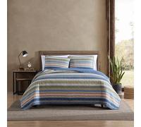 Eddie Bauer Reversible Cotton Bedding with Matching Shams, Home Decor for All Seasons, Blue/Green/Orange, King