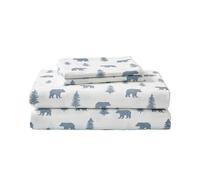 Eddie Bauer - King Sheet Set, Warm Breathable Cotton Flannel Bedding with Deep Pockets, Brushed for Extra Softness, Cozy Home Decor, Oeko-Tex Certified (Bears & Trees, King)