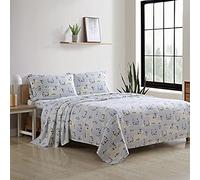 Eddie Bauer - King Sheet Set, Warm Breathable Cotton Flannel Bedding with Deep Pockets, Brushed for Extra Softness, Cozy Home Decor, Oeko-Tex Certified (Skating Penguin, King)