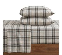 Eddie Bauer - King Sheets, Cotton Flannel Bedding Set, Brushed for Extra Softness, Cozy Home Decor (Edgewood Plaid, King)