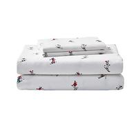 Eddie Bauer - King Sheets, Cotton Flannel Bedding Set, Brushed For Extra Softness, Cozy Home Decor (Ski Slope, King)