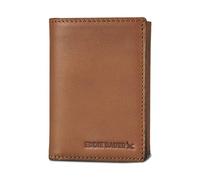 Eddie Bauer Men Signature Trifold Wallet, Leather-Brown, One Size