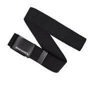 Eddie Bauer Men's Backcountry Belt Active Stretch Webbing with Military Buckle, Black, One Size (Pack of 2)