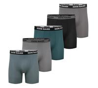 Eddie Bauer Men's Boxer Briefs 5", Breathable and Comfortable with Contoured Pouch Support, 5 Pack Underwear, Dk Aqua/Ash Gray/Washed Teal/Black/Cinder, XL