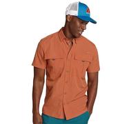 Eddie Bauer Men's Classic Fit UPF Guide 2.0 Short-Sleeve Shirt Brown