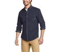 Eddie Bauer Men's Corduroy Long-Sleeve Shirt Button, Storm, XL