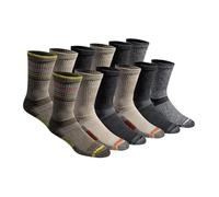 Eddie Bauer Men's Dura Dri Moisture Control Crew Socks, 6, Olive Assorted (12 Pairs), Large