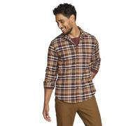 Eddie Bauer Mens Field Flannel Flex Shirt 2.0, Concord, Large