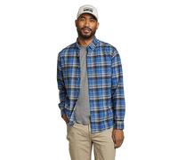 Eddie Bauer Men's Eddie's Favorite Classic Fit Flannel Shirt - Plaid, Airforce Blue, XXL