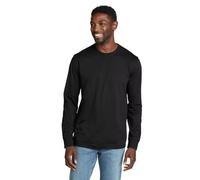 Eddie Bauer Men's Legend Wash 100% Cotton Long-Sleeve Classic T-Shirt, Black, Large