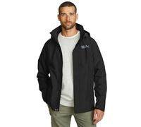 Eddie Bauer Men's Rainfoil Packable Raincoat, Black Recycled, XXL