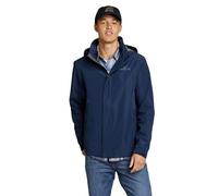 Eddie Bauer Men's Rainfoil Packable Raincoat, Medium Indigo Recycled, L