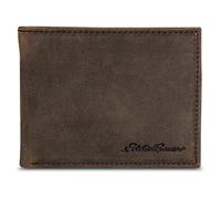 Eddie Bauer Men's Leather Removable Passcase Wallet with Embossed Sasquatch, Tan, One Size