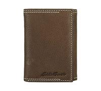 Eddie Bauer Men's Signature Trifold Wallet, Top Stitch Leather-Tan, One Size