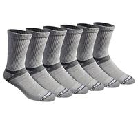 Eddie Bauer Men's Socks Dura Dri Moisture Control Crew Socks Multipack, Grey (6 Pairs), Large