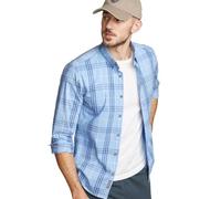 Eddie Bauer Men's Voyager Flex Long-Sleeve Shirt, Peak Blue, XXL