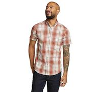 Eddie Bauer Men's Voyager Flex Short-Sleeve Shirt, Cocoa, Large Tall