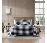 Eddie Bauer Mountain Plaid Duvet Cover Set, Black, King