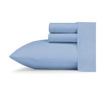 Eddie Bauer - Queen Sheets, Breathable Bedding Set, Lightweight Home Decor for Warm Sleepers (Jersey Knit Blue, Queen)