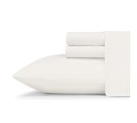 Eddie Bauer - Queen Sheets, Breathable Bedding Set, Lightweight Home Decor for Warm Sleepers (Jersey Knit White, Queen)