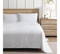 Eddie Bauer - Queen Sheets, Cotton Percale Bedding Set, Cool & Breathable Home Decor (Laurel Leaves, Queen)
