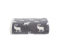 Eddie Bauer Reversible Bedding Sherpa Fleece Home Decor for All Seasons, Polyester, Moose Stance Grey, Throw